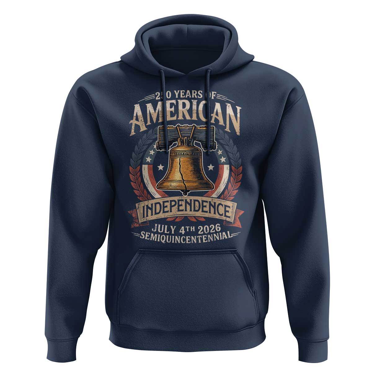 250 years Of America Independence Hoodie 250th American Anniversary Liberty Bell - Wonder Print Shop
