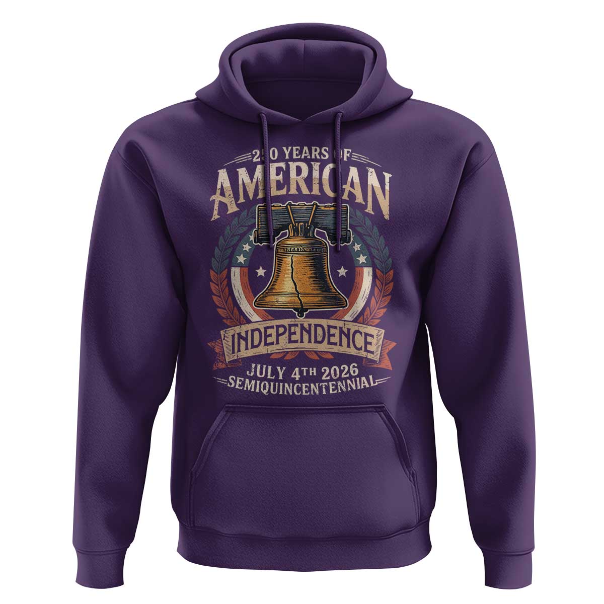 250 years Of America Independence Hoodie 250th American Anniversary Liberty Bell - Wonder Print Shop