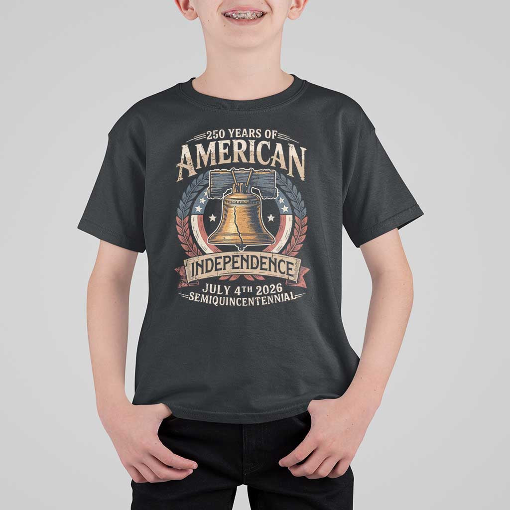 250 years Of America Independence T Shirt For Kid 250th American Anniversary Liberty Bell - Wonder Print Shop
