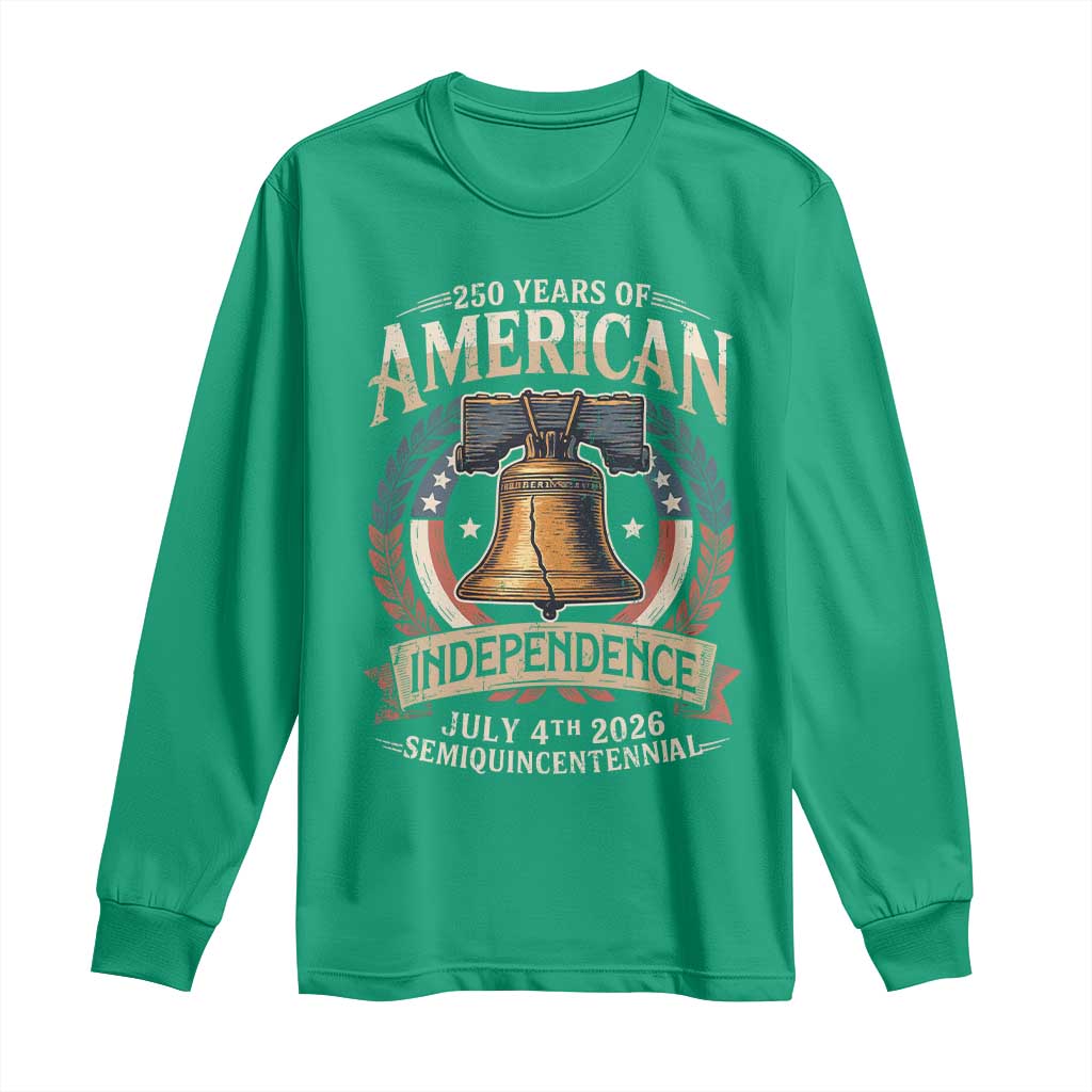 250 years Of America Independence Long Sleeve Shirt 250th American Anniversary Liberty Bell - Wonder Print Shop