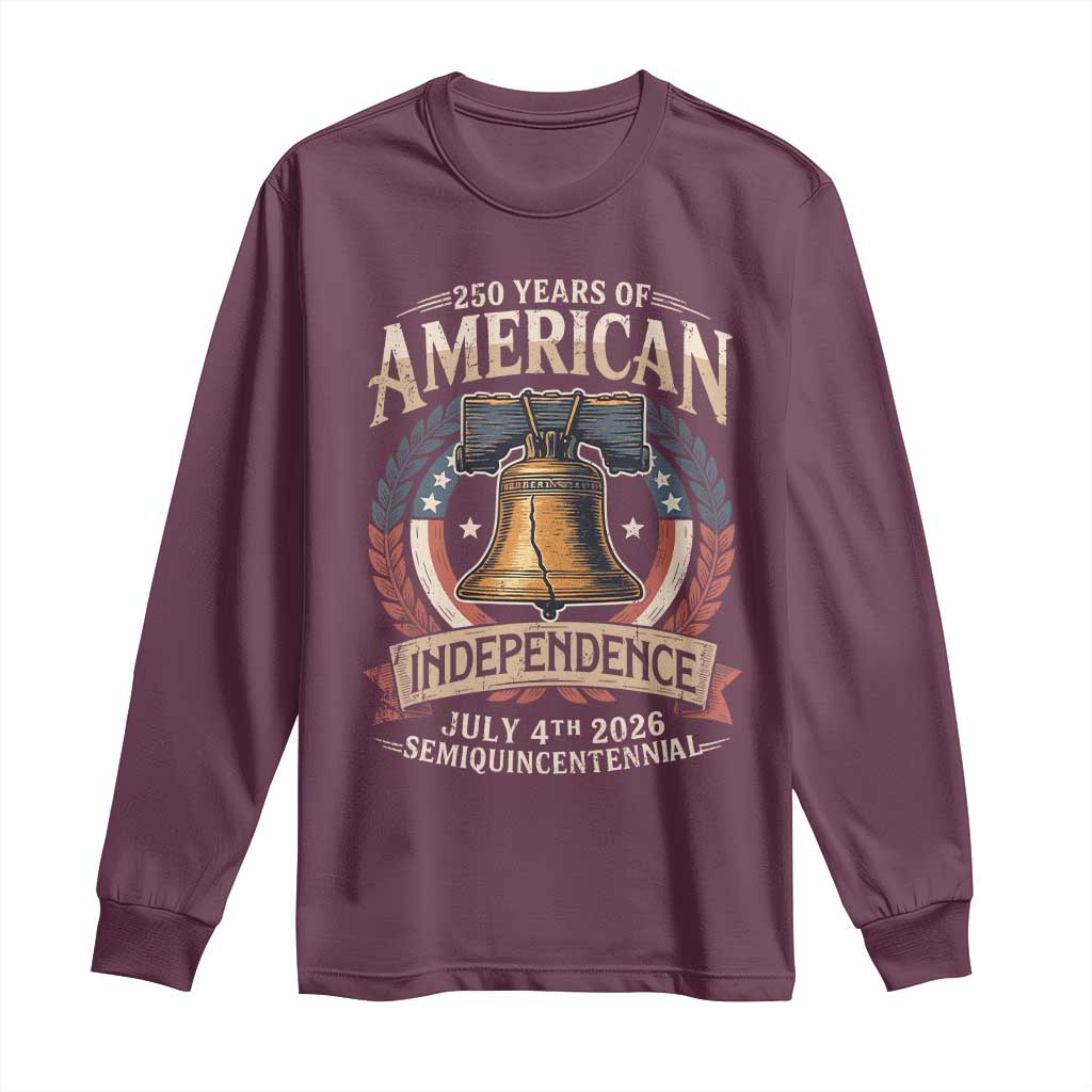 250 years Of America Independence Long Sleeve Shirt 250th American Anniversary Liberty Bell - Wonder Print Shop