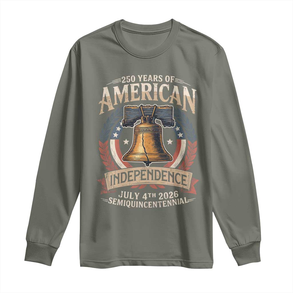 250 years Of America Independence Long Sleeve Shirt 250th American Anniversary Liberty Bell - Wonder Print Shop