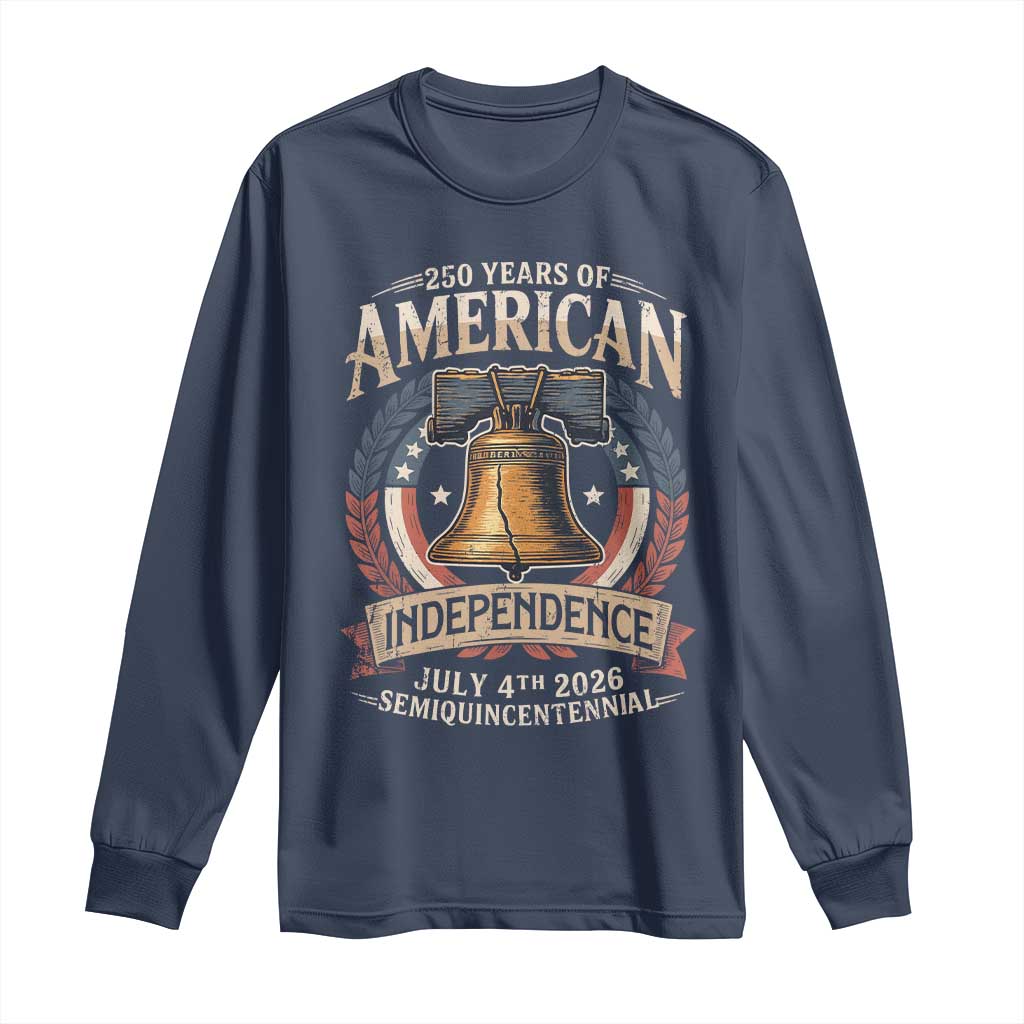 250 years Of America Independence Long Sleeve Shirt 250th American Anniversary Liberty Bell - Wonder Print Shop