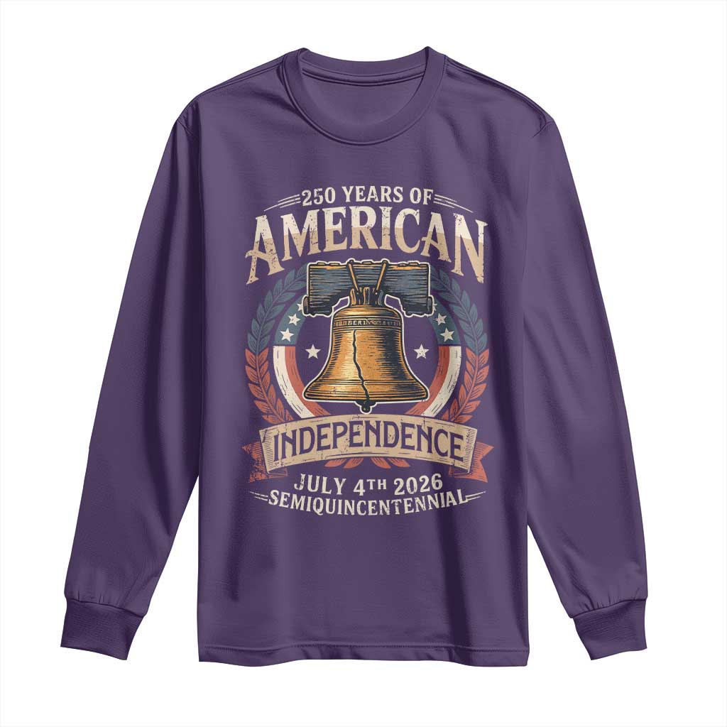 250 years Of America Independence Long Sleeve Shirt 250th American Anniversary Liberty Bell - Wonder Print Shop