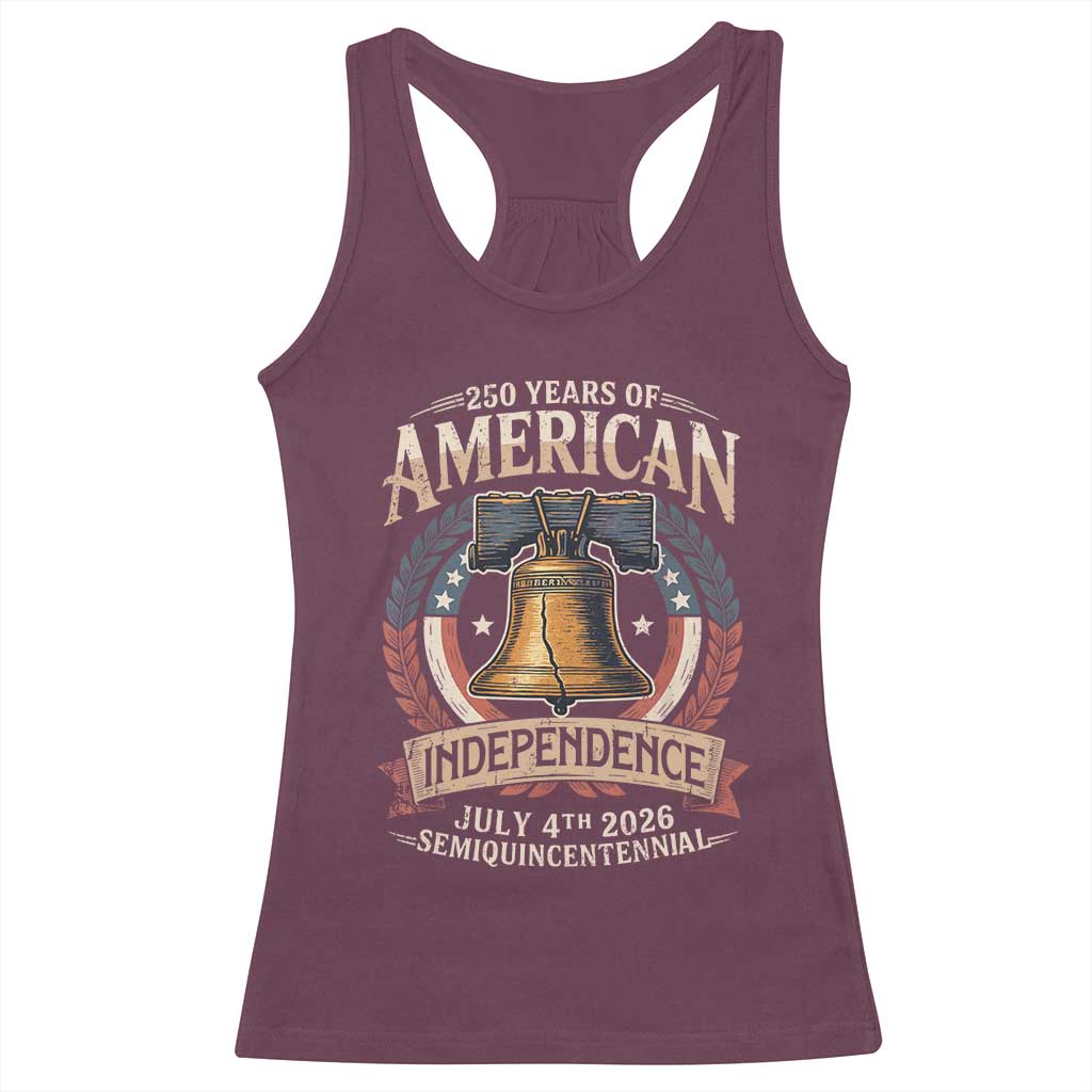 250 years Of America Independence Racerback Tank Top 250th American Anniversary Liberty Bell - Wonder Print Shop