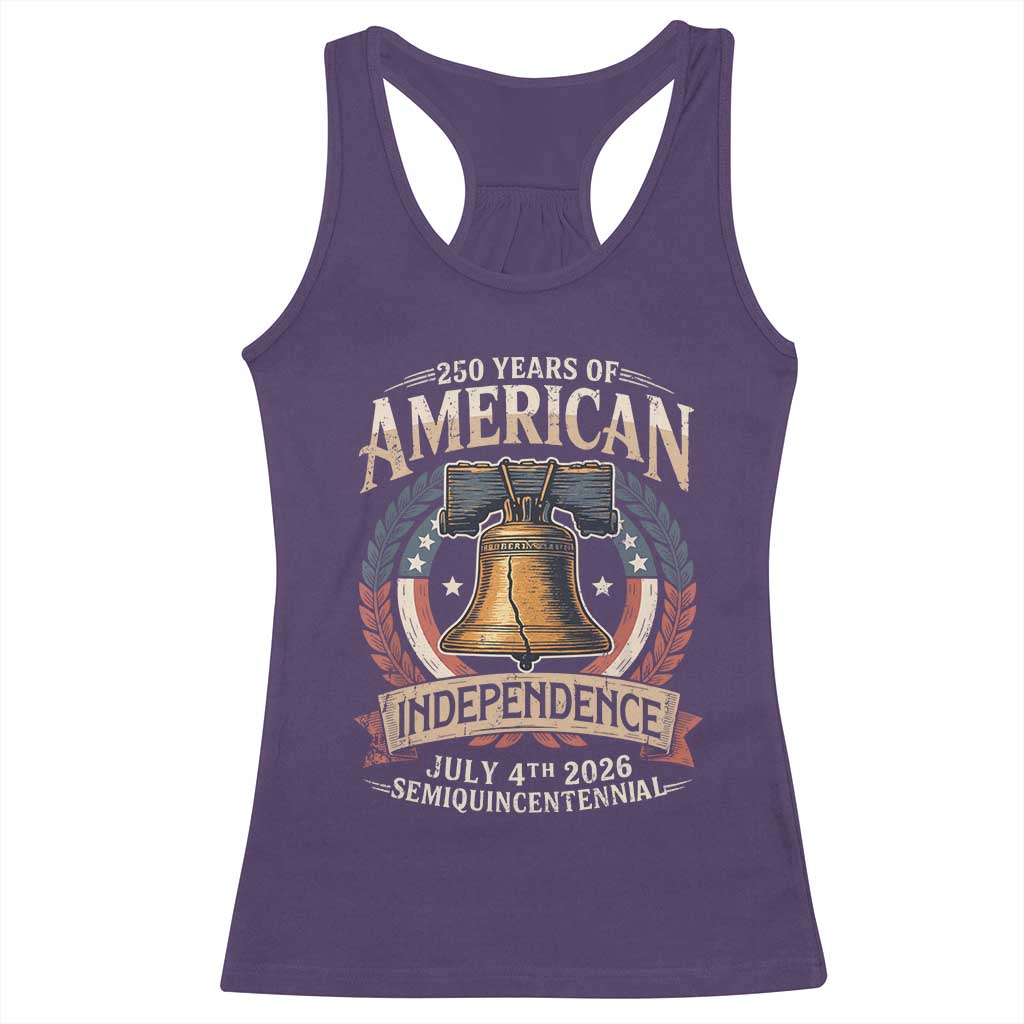 250 years Of America Independence Racerback Tank Top 250th American Anniversary Liberty Bell - Wonder Print Shop
