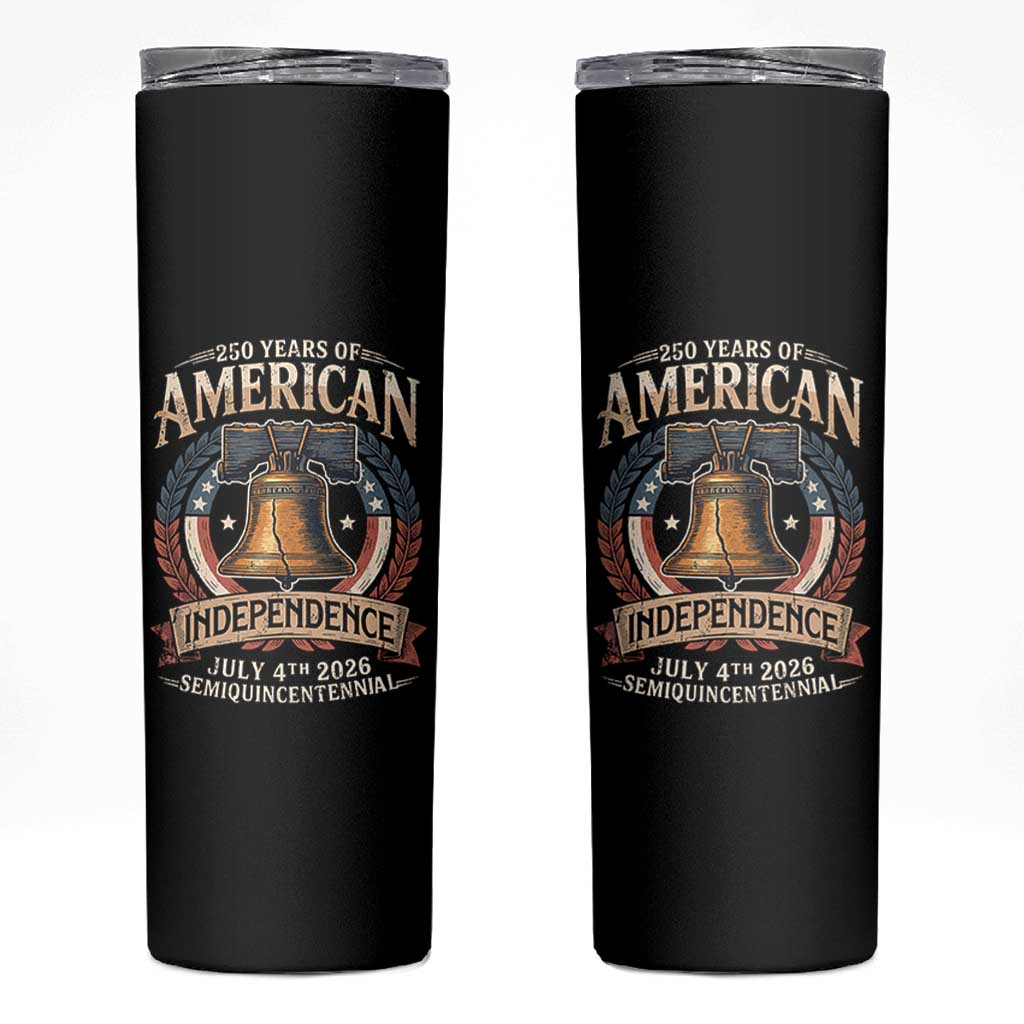 250 years Of America Independence Skinny Tumbler 250th American Anniversary Liberty Bell - Wonder Print Shop