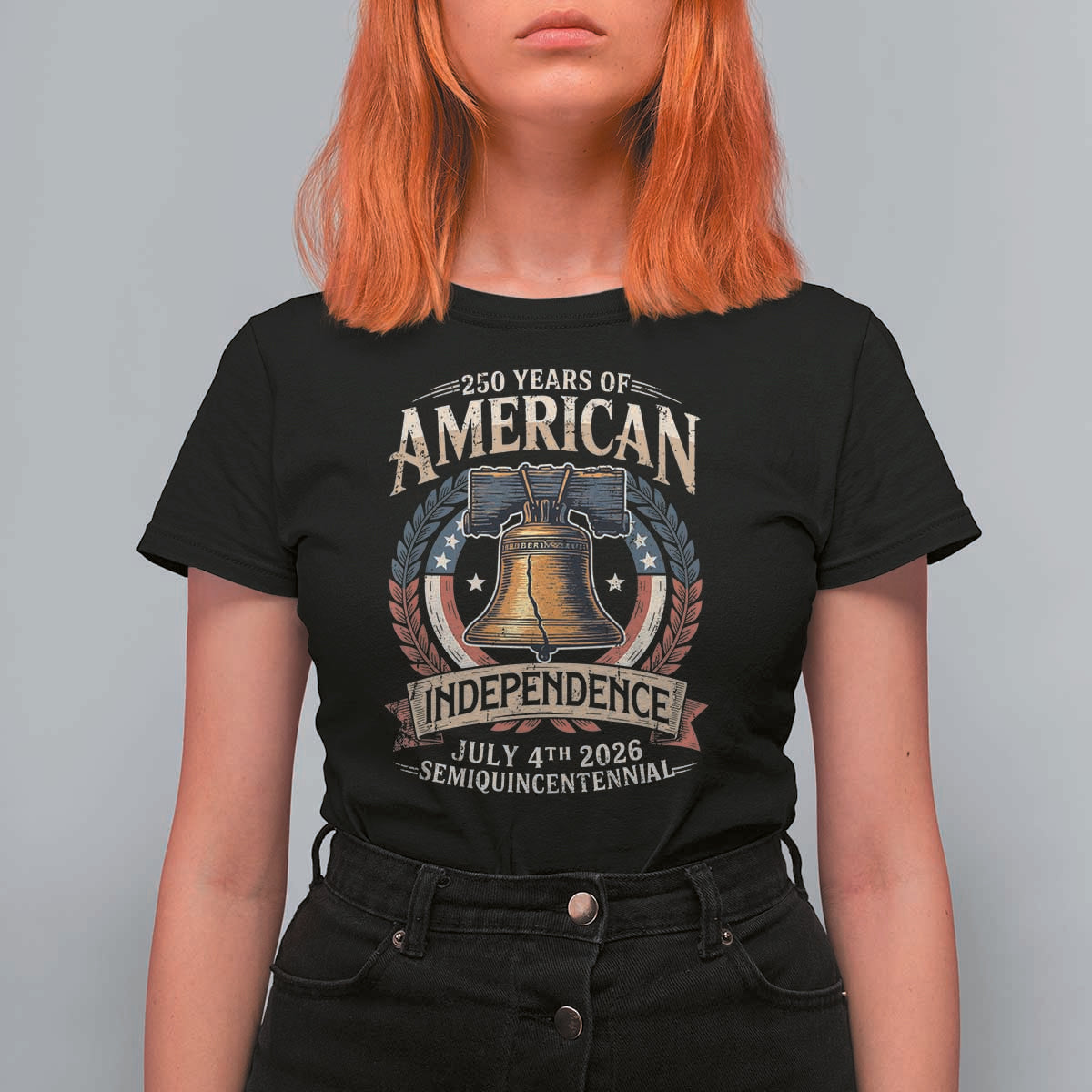 250 years Of America Independence T Shirt For Women 250th American Anniversary Liberty Bell - Wonder Print Shop