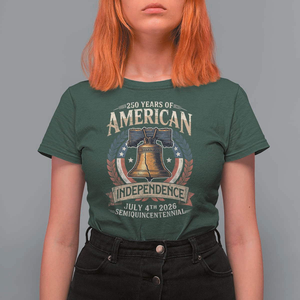 250 years Of America Independence T Shirt For Women 250th American Anniversary Liberty Bell - Wonder Print Shop