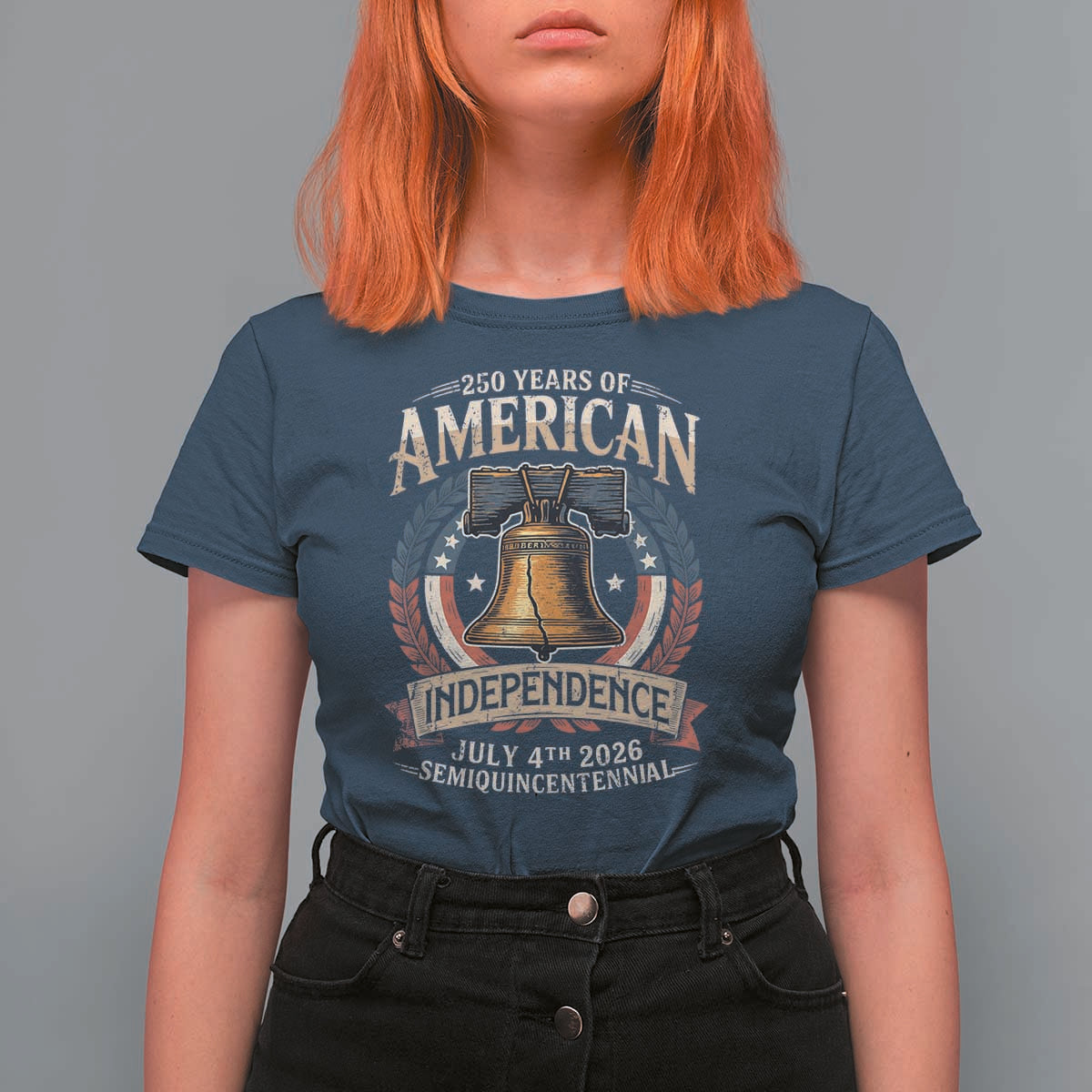 250 years Of America Independence T Shirt For Women 250th American Anniversary Liberty Bell - Wonder Print Shop