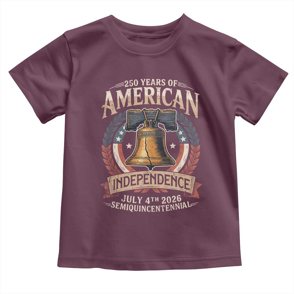 250 years Of America Independence Toddler T Shirt 250th American Anniversary Liberty Bell - Wonder Print Shop