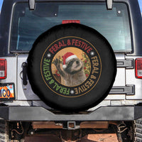 Funny Christmas Pedro The Racoon Spare Tire Cover Feral And Festive Xmas Santa Trash Panda - Wonder Print Shop