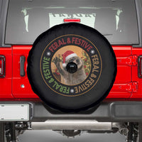Funny Christmas Pedro The Racoon Spare Tire Cover Feral And Festive Xmas Santa Trash Panda - Wonder Print Shop