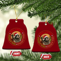 Funny Christmas Pedro The Racoon Ceramic Ornament Feral And Festive Xmas Santa Trash Panda - Wonder Print Shop