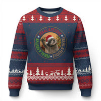 Funny Xmas Pedro The Racoon Ugly Christmas Sweater Feral And Festive Xmas Santa Trash Panda - Wonder Print Shop