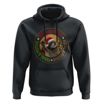 Funny Christmas Pedro The Racoon Hoodie Feral And Festive Xmas Santa Trash Panda - Wonder Print Shop
