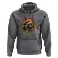 Funny Christmas Pedro The Racoon Hoodie Feral And Festive Xmas Santa Trash Panda - Wonder Print Shop