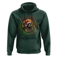Funny Christmas Pedro The Racoon Hoodie Feral And Festive Xmas Santa Trash Panda - Wonder Print Shop