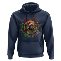 Funny Christmas Pedro The Racoon Hoodie Feral And Festive Xmas Santa Trash Panda - Wonder Print Shop