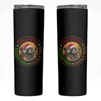 Funny Christmas Pedro The Racoon Skinny Tumbler Feral And Festive Xmas Santa Trash Panda - Wonder Print Shop