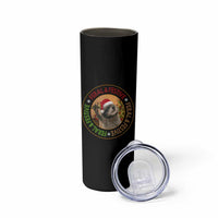 Funny Christmas Pedro The Racoon Skinny Tumbler Feral And Festive Xmas Santa Trash Panda - Wonder Print Shop