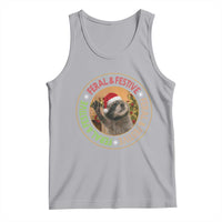 Funny Christmas Pedro The Racoon Tank Top Feral And Festive Xmas Santa Trash Panda - Wonder Print Shop