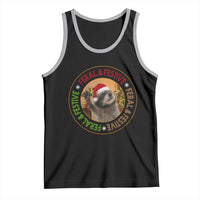 Funny Christmas Pedro The Racoon Tank Top Feral And Festive Xmas Santa Trash Panda - Wonder Print Shop