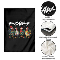 Funny F Caw F Chicken Christmas Garden Flag Xmas Rooster Meme Poultry Farm - Wonder Print Shop