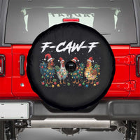 Funny F Caw F Chicken Christmas Spare Tire Cover Xmas Rooster Meme Poultry Farm - Wonder Print Shop