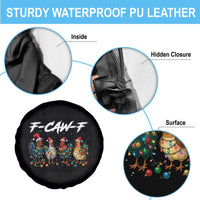 Funny F Caw F Chicken Christmas Spare Tire Cover Xmas Rooster Meme Poultry Farm - Wonder Print Shop