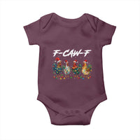 Funny F Caw F Chicken Christmas Baby Onesie Xmas Rooster Meme Poultry Farm - Wonder Print Shop