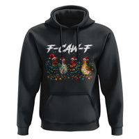 Funny F Caw F Chicken Christmas Hoodie Xmas Rooster Meme Poultry Farm - Wonder Print Shop