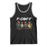 Funny F Caw F Chicken Christmas Tank Top Xmas Rooster Meme Poultry Farm - Wonder Print Shop