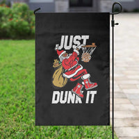 Funny Black Santa Christmas Basketball Garden Flag Just Dunk It Xmas Sport - Wonder Print Shop