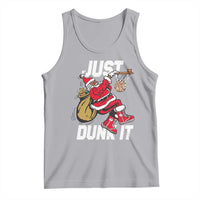 Funny Black Santa Christmas Basketball Tank Top Just Dunk It Xmas Sport - Wonder Print Shop