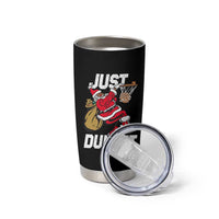 Funny Black Santa Christmas Basketball Tumbler Cup Just Dunk It Xmas Sport - Wonder Print Shop
