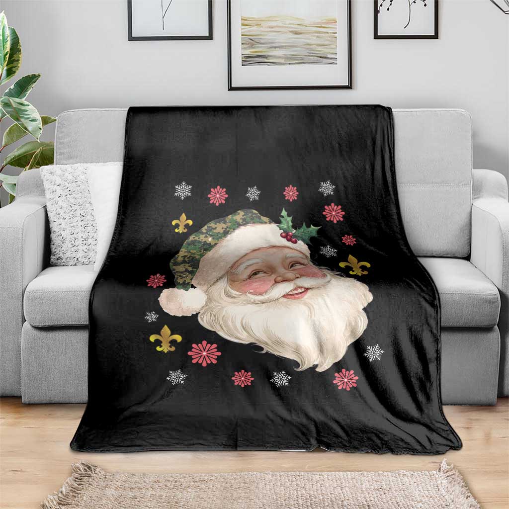 Funny Christmas Cajun Louisiana Santa Papa Noel Throw Blanket - Wonder Print Shop