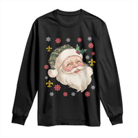 Funny Christmas Cajun Louisiana Santa Papa Noel Long Sleeve Shirt