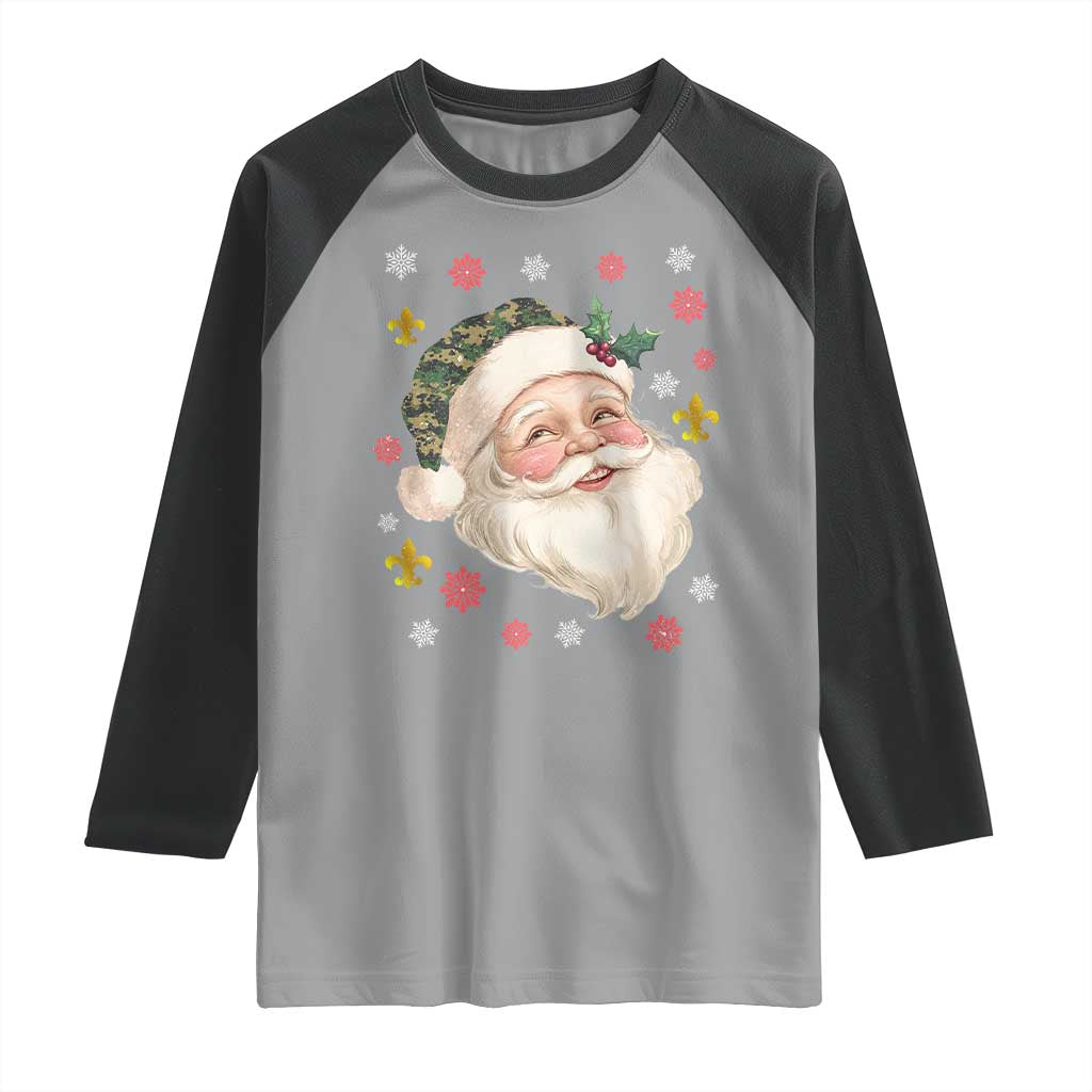 Funny Christmas Cajun Louisiana Santa Papa Noel Raglan Shirt - Wonder Print Shop