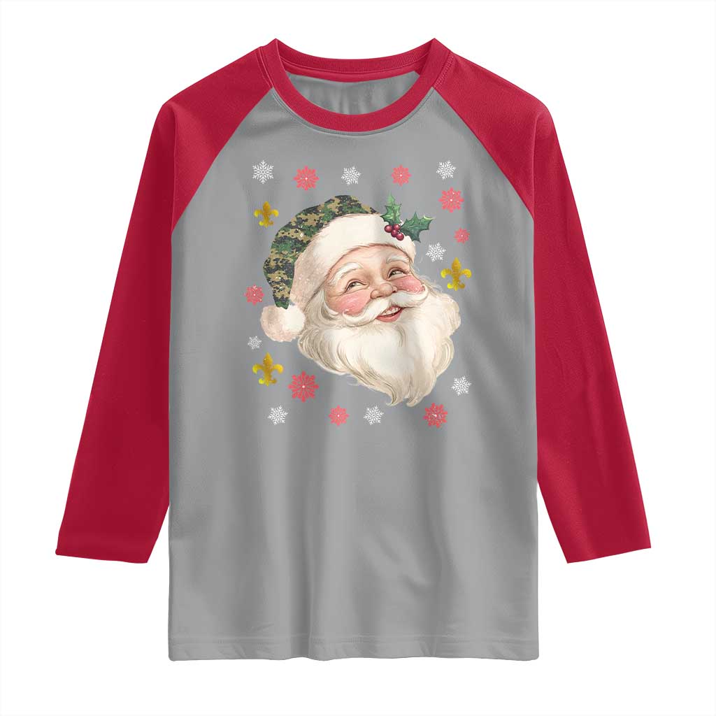 Funny Christmas Cajun Louisiana Santa Papa Noel Raglan Shirt - Wonder Print Shop