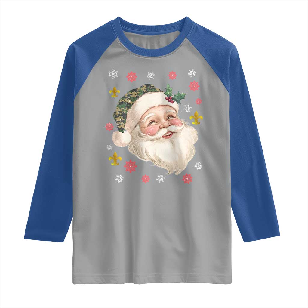 Funny Christmas Cajun Louisiana Santa Papa Noel Raglan Shirt - Wonder Print Shop