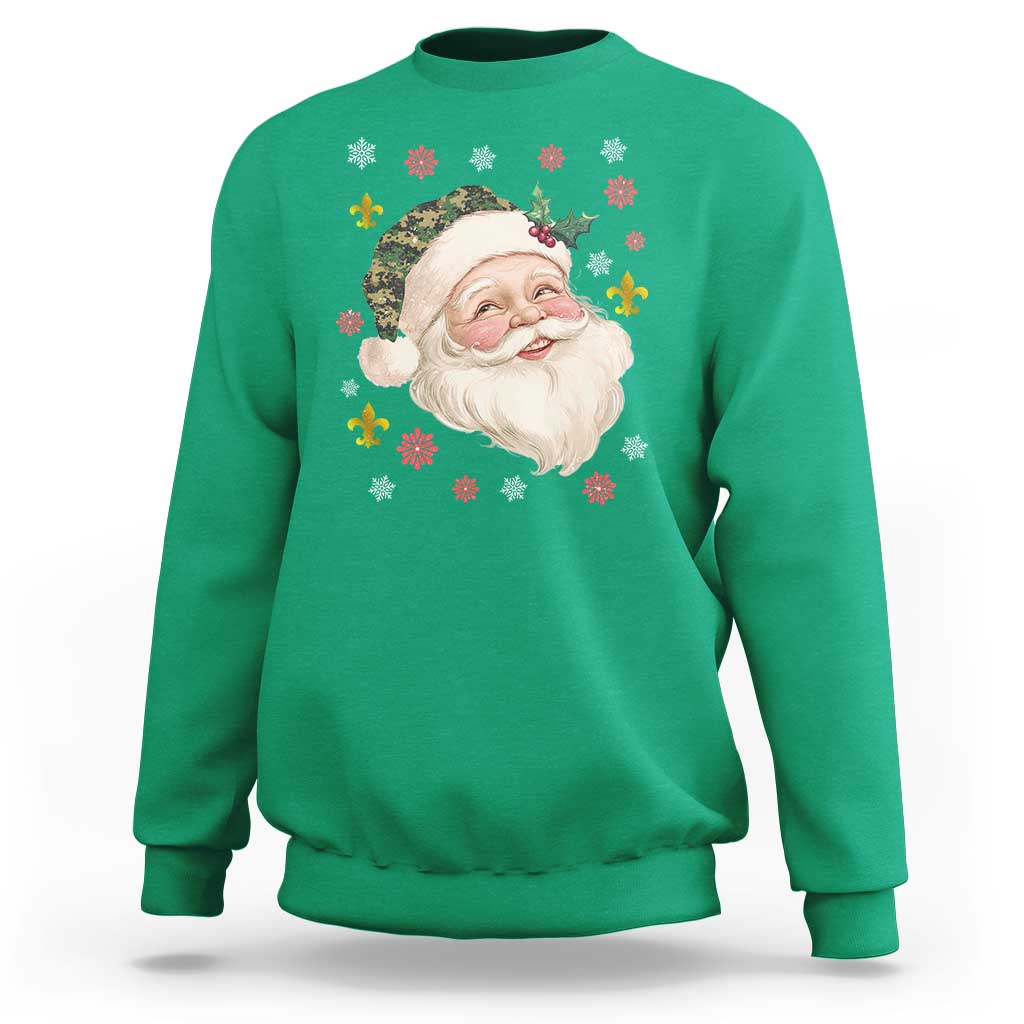 Funny Christmas Cajun Louisiana Santa Papa Noel Sweatshirt - Wonder Print Shop