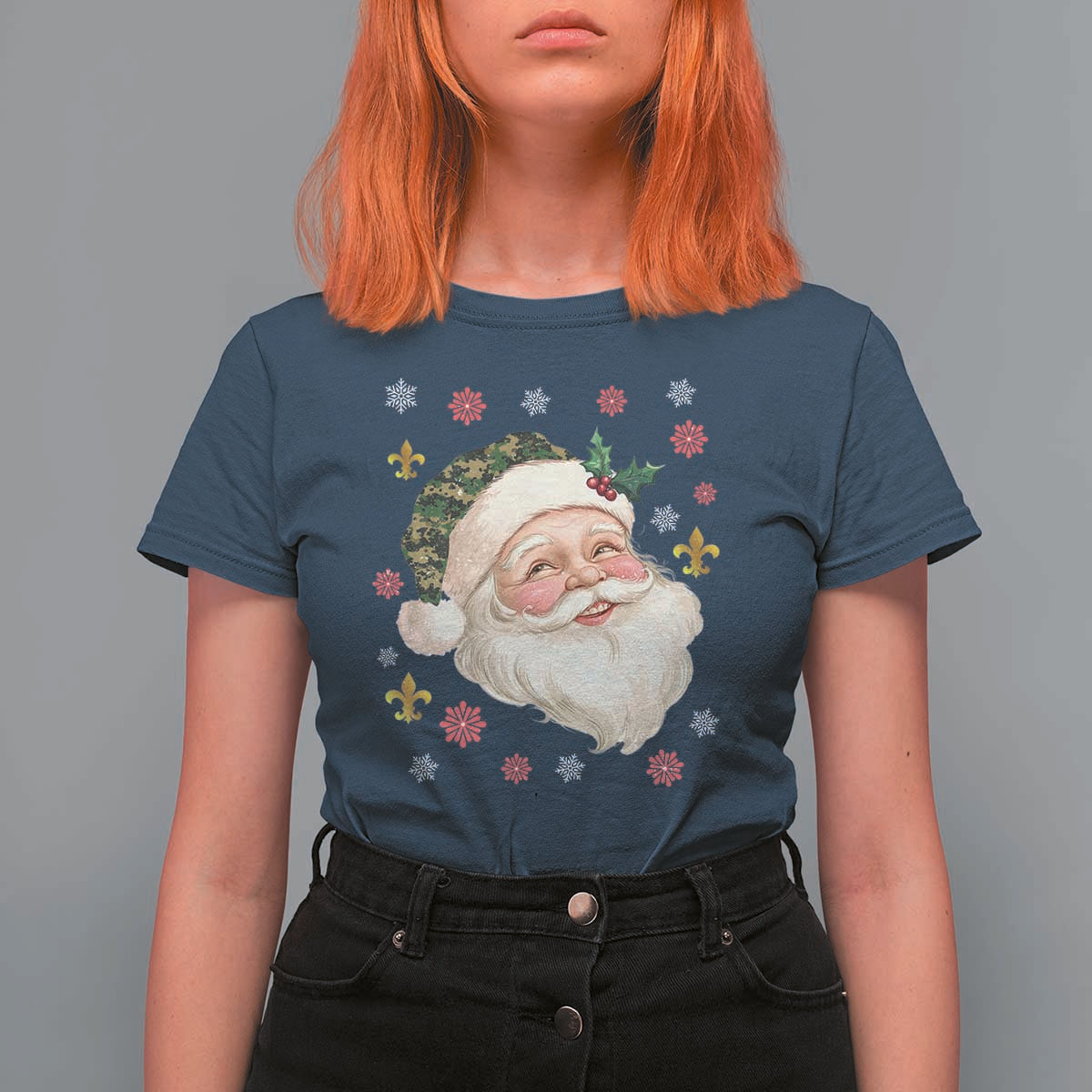 Funny Christmas Cajun Louisiana Santa Papa Noel T Shirt For Women - Wonder Print Shop