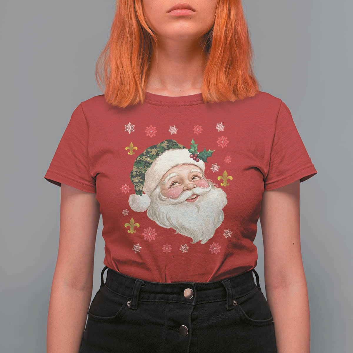 Funny Christmas Cajun Louisiana Santa Papa Noel T Shirt For Women - Wonder Print Shop
