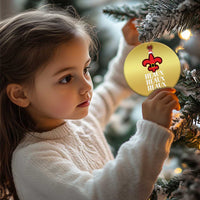 Funny Cajun Louisiana Xmas Christmas Ornament Heaux Heaux Heaux New Orleans Santa Hat - Wonder Print Shop