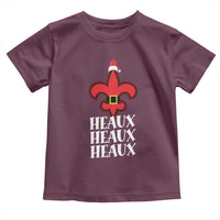 Funny Cajun Louisiana Christmas Toddler T Shirt Heaux Heaux Heaux New Orleans Santa Hat