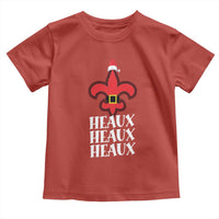 Funny Cajun Louisiana Christmas Toddler T Shirt Heaux Heaux Heaux New Orleans Santa Hat