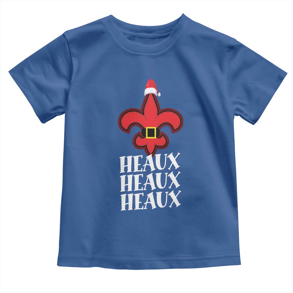 Funny Cajun Louisiana Christmas Toddler T Shirt Heaux Heaux Heaux New Orleans Santa Hat