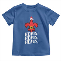Funny Cajun Louisiana Christmas Toddler T Shirt Heaux Heaux Heaux New Orleans Santa Hat