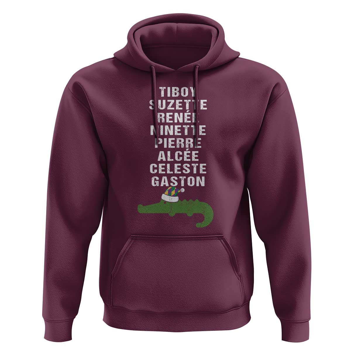 Funny Cajun Louisiana Christmas Hoodie Eight Crocodiles New Orleans Santa